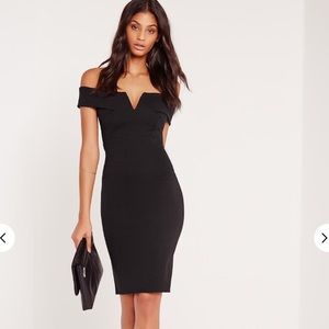 SOLD V-front Bardot Dress